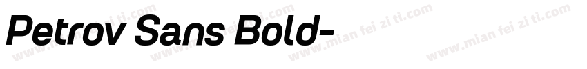 Petrov Sans Bold字体转换